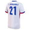 Virallinen Fanipaita Ranska L. Hernandez 21 Vieraspelipaita Euro 2024 - Miesten